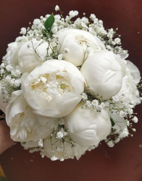 Bouquet pivoine blanche 